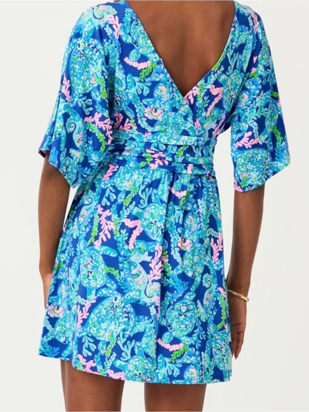 NWT Lilly Pulitzer XL Parigi Skort Romper “Corsica Blue Turtle Villa” - Picture 3 of 8